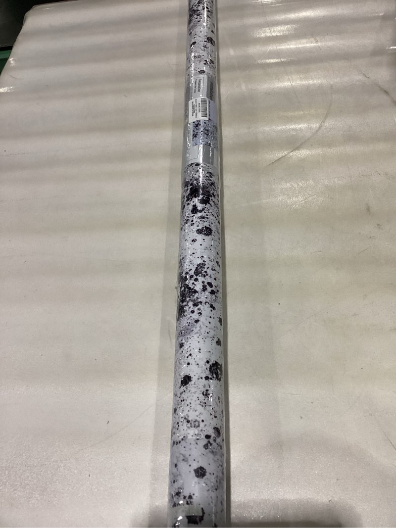 Condition photo showing New/Like New for LiveInUrban Self-Adhesive Privacy Window Film Door Covering with Smokey Effect, Black Speckled, 45.27"X118.11" Black Speckled Pattern 115x300cm/45.27"X118.11"