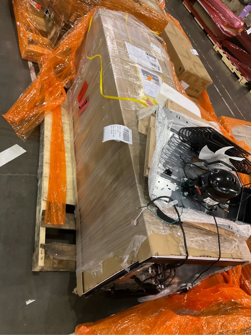 Condition photo showing As Is for BODEGACOOLER Commercial Beverage Refrigerator with Glass Door,12.5 Cu.Ft Display Merchandiser Drink Refrigerator,Upright Commercial Bar Fridge,Display Drink Cooler,Soft LED Light,Romovable Shelves 12.5 Cu.Ft commercial Beverage Refrigerator