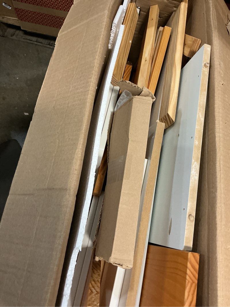 Condition photo showing As Is for linon home decor products, inc. ardmore 5-piece nook set, white with pine accents, box 2 of 2