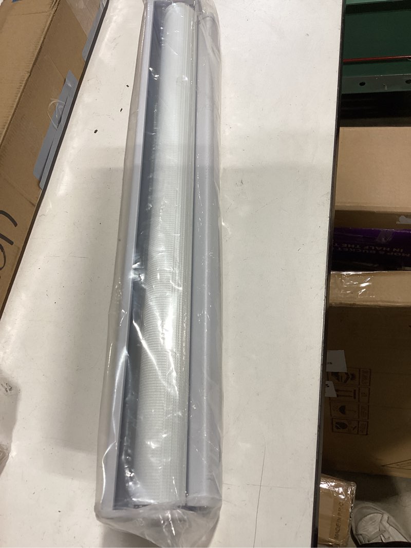 Condition photo showing Good Condition for joydeco cordless zebra blinds for windows, dual layer light control window blinds with light-proof aluminum cover, free-stop roller shades for home & office (white,23" w x 75" h) upgrade- white (aluminum cover) 23"w x 75"h
