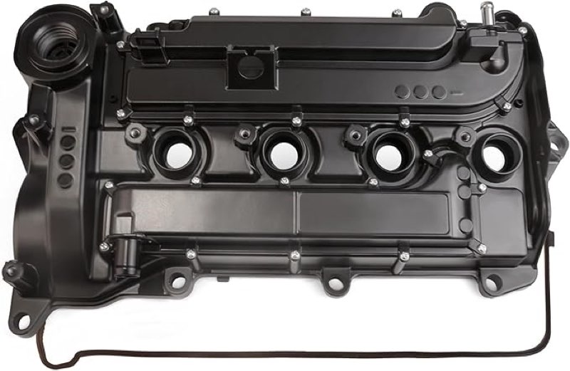 MITZONE Aluminum Valve Cover with Gasket Compatible with Honda Accord Civic CR-V 1.5L Turbo Petrol 2016-2024 (Black)