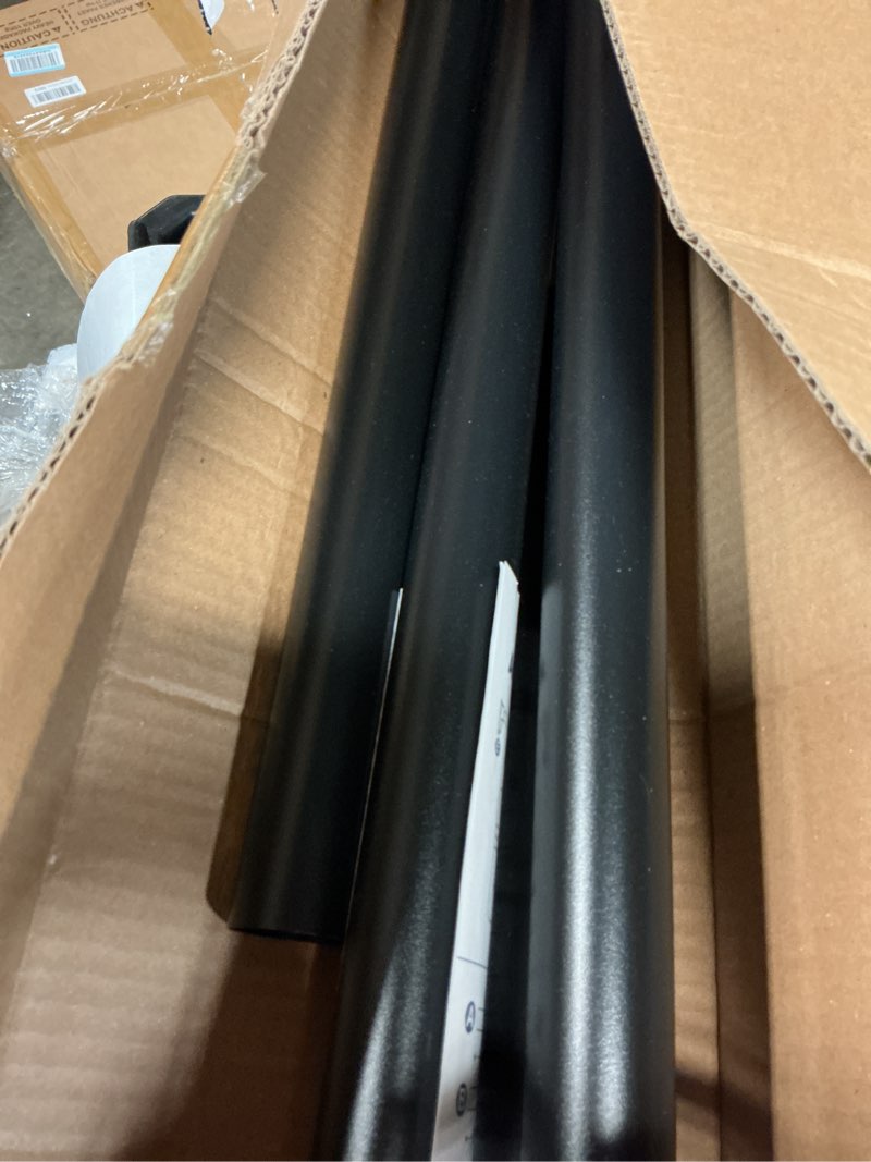 Condition photo showing Good Condition for 41 to 185 inch tension curtain rod no drill black shower curtain rod extra long heavy duty tension rod for windows, patio, bathroom - renter friendly adjustable curtain rods 41-185inch black