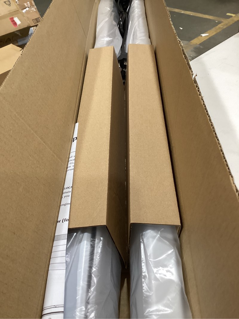 Condition photo showing New/Like New for hykolity 4ft 120w led shop light linkable, 13000lm(400w equivalent), 5000k utility shop lights for garages, workshops, basements, hanging or flushmount, with power cord and pull chain, etl, 2 pack black 4ft-120w