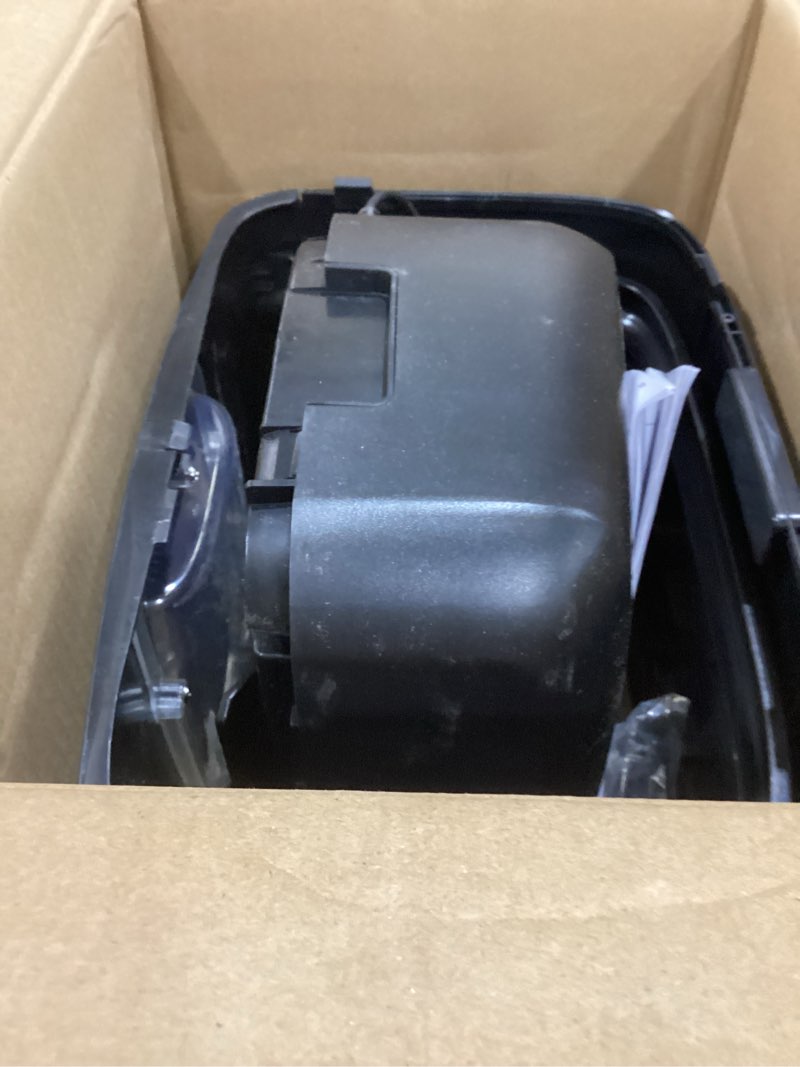 Condition photo showing As Is for amazon basics micro cut paper shredder, cd, and credit card shredder, 8 sheet (new model), black