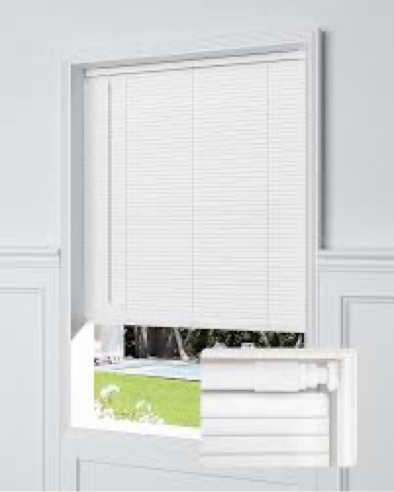 UNISHADES No Drill Blinds for Windows 1" Vinyl L-Shaped Slats Cordless Mini Blinds for Home, for Win