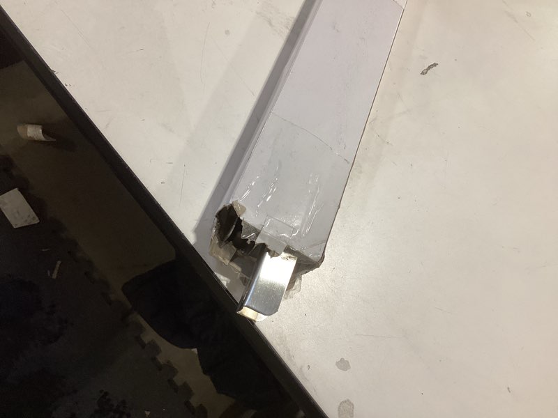 Condition photo showing Good Condition for Folding Shelf Brackets 24 inch Heavy Duty,Max Load: 550 lb-Stainless Steel Collapsible Shelf Bracket,Wall Mounted Folding Table Bracket Save Space,Pack of 2