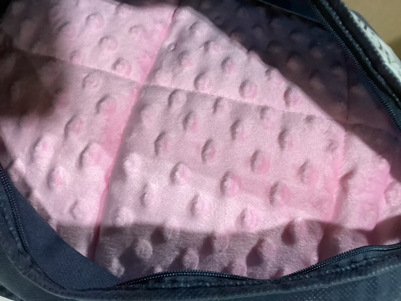 Condition photo showing Good Condition for l'agraty weighted blanket for adult - 48"x72" 15lbs minky dots heavy blanket with glass beads soft breathable for all-season summer fall winter thick comfort for sleeping 22-nosegay 48" x 72" | 15lbs