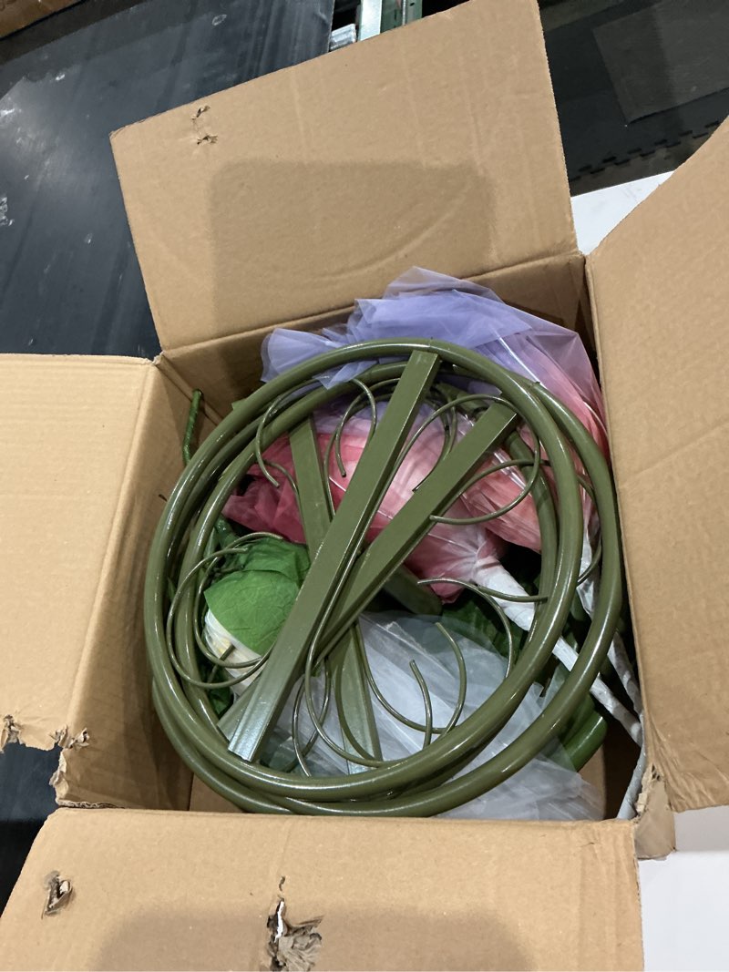 Condition photo showing Good Condition for leinuosen 3 pcs giant flowers for decoration 5.6 ft large organza flowers with stand for spring tea bridal shower wedding birthday party entrance decor corporate event photography booth indoor outdoor multi color classic