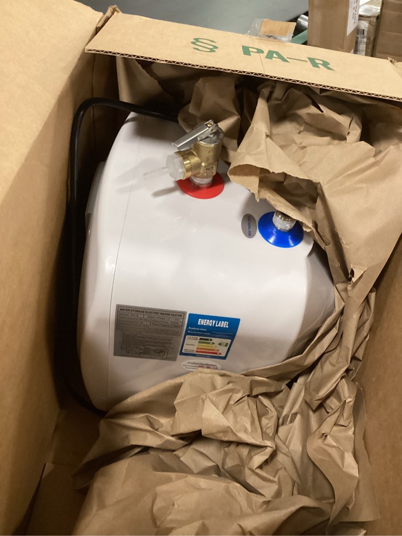 Condition photo showing Good Condition for 2.5 Gallon Electric Water Heater, 1500W 110V Mini Tank Under Sink Instant Hot Water Heater with Pressure Release Valve, Digital Display for Kitchen, RV, Laundry,Food Truck