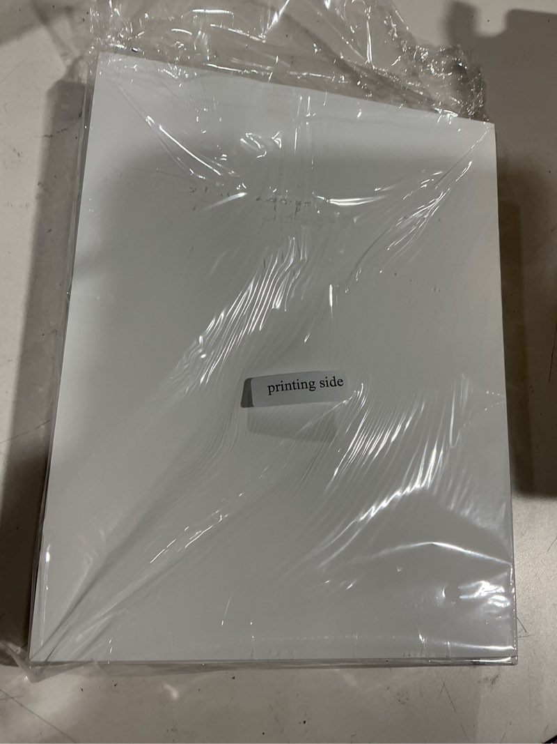 Condition photo showing Good Condition for qyh premium matte printable vinyl sticker paper, 120 sheets white bulk | waterproof, for inkjet & laser printers, 8.5x11", compatible with cricut, fast dry vivid prints for small business, etsy matte white 120 sheets