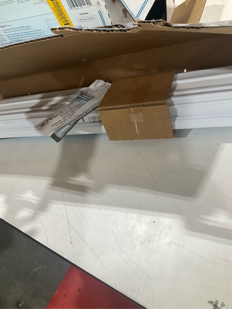 Condition photo showing As Is for levolor 24-in x 72-in snow light filtering cordless cellular shade