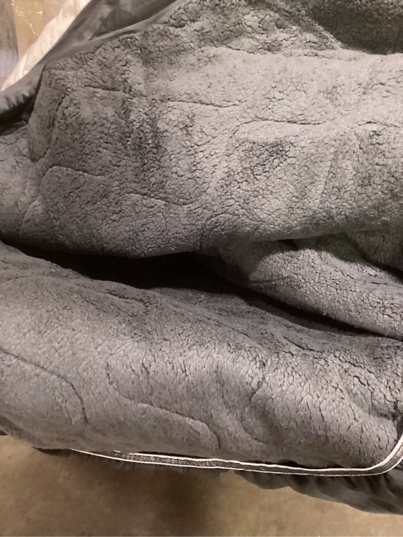 Condition photo showing Good Condition for Heated Mattress Pad King Size with Dual Control - Sherpa Quilted Electric Mattress Pad Cover - Auto Shut Off Bed Warmer with Deep Pocket, Fast Heating, Machine Washable, Gray Sherpa Gray King