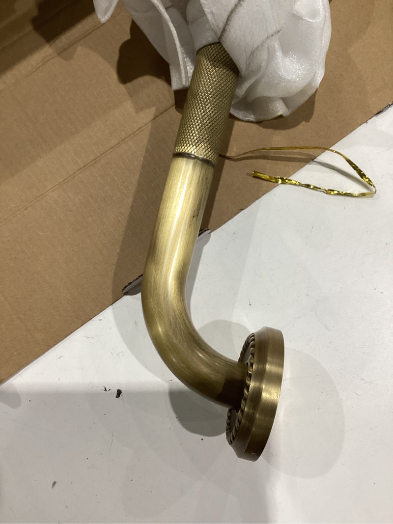 Condition photo showing Good Condition for heavey duty grab bar, 18-inch sturdy hand rail, stylish bathroom armrest, antique brass finish, good for senior, kids, elderly 18 inch antique brass