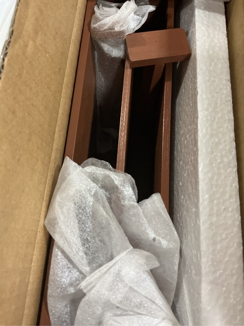 Condition photo showing New/Like New for bamboo desktop organizer with drawer,bill & mail organizer for office desk, wall mounted and countertop mail sorter,workspace storage accessories organizer for file letter ?brown?