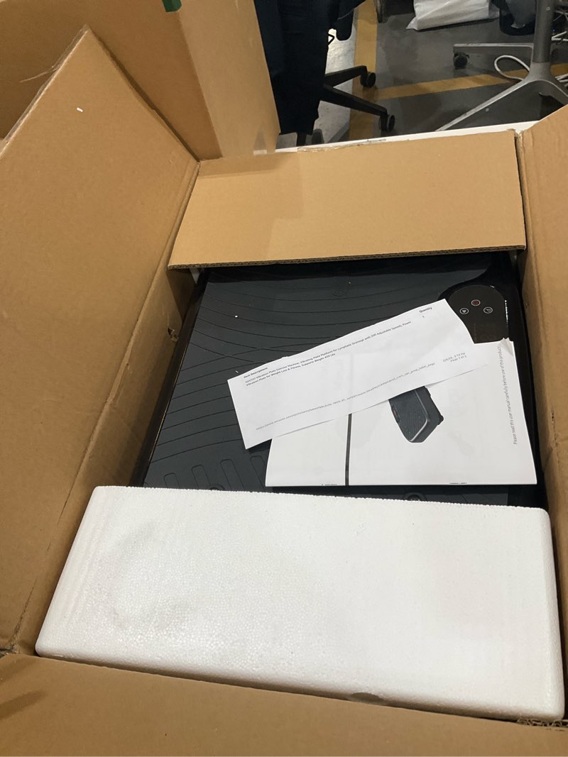 Condition photo showing As Is for Vibration Plate Exercise Machine, Vibrating Plate Platform for Lymphatic Drainage with 200 Adjustable Speeds, Power Vibration Plate for Weight Loss & Fitness, Supports Weight 450 Lbs Jet Black