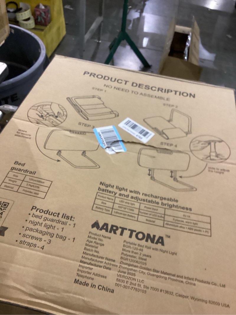 ARTTONA Toddler Bed Rail with Night Light - Foldable Bed Side Rails - Fits for Most Beds: Bed Rails 