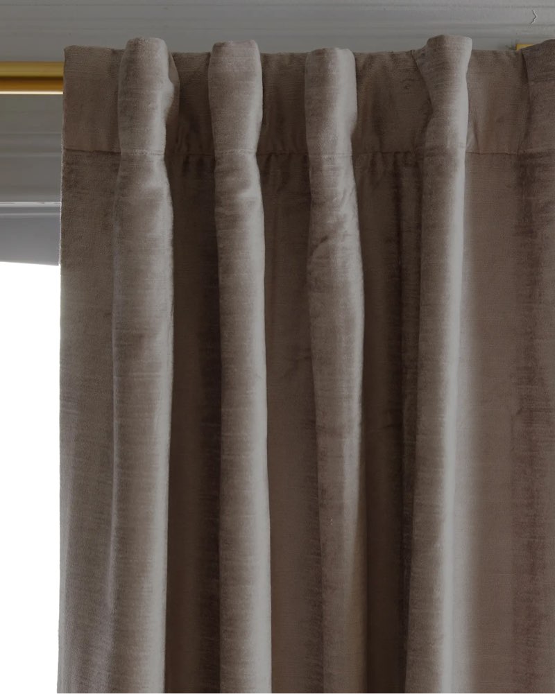 ( 1 panel) Uince Luster Velvet True Blackout Curtain - Single Panel 48x108 Colo Silver