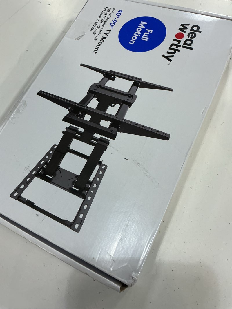 Condition photo showing Good Condition for full motion 40" - 90" tv mount - dealworthy™: steel, 120lb capacity