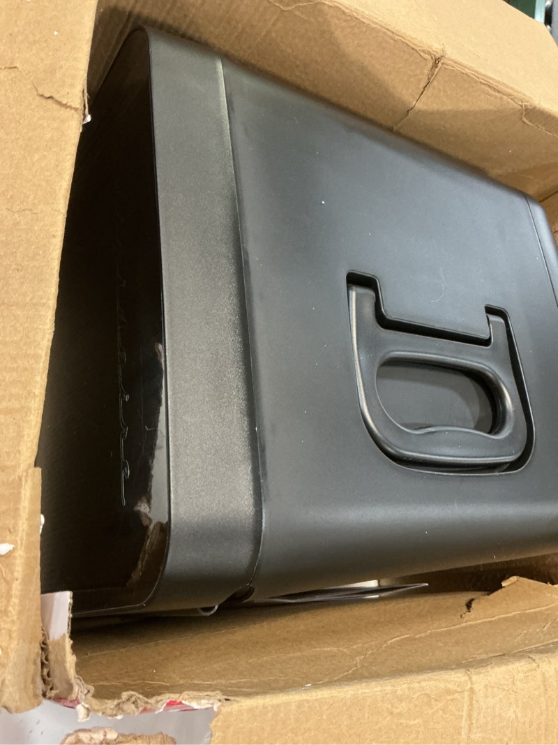 Condition photo showing Good Condition for Frigidaire Mini Personal Fridge Cooler, Countertop, Holds Up to 10L/15 Cans, Brushed Black Stainless Rugged Design, Portable for Skincare, Makeup, Car, Office, Bedroom, Dorm Room, or Cabin