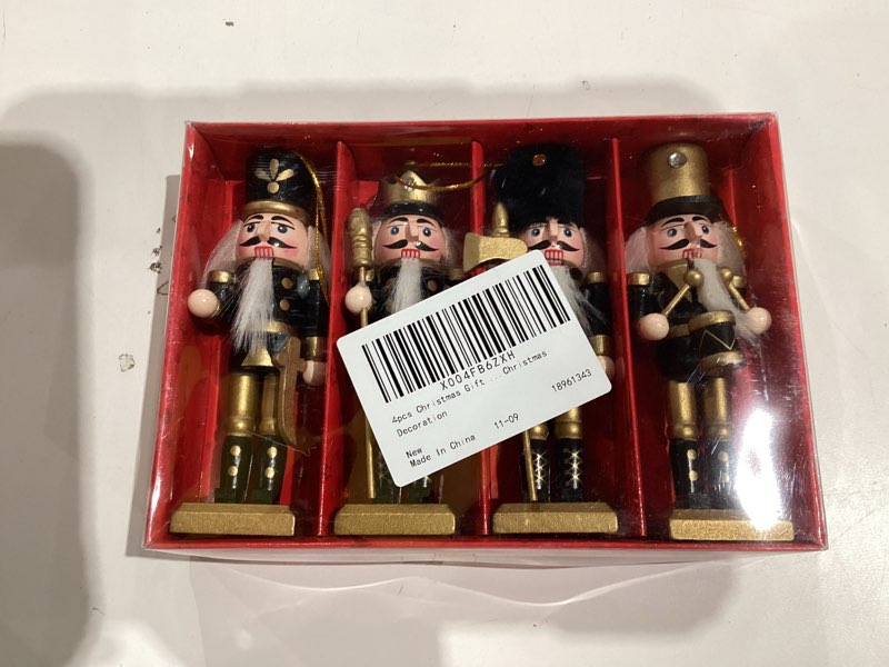 Condition photo showing New/Like New for VOSAREA 4pcs Black Gold Nutcracker Wood Nutcracker Figurine Christmas Nutcracker Xmas Desktop Nutcracker Xmas Nutcracker Festival Nutcracker Wooden Nutcracker Puppet