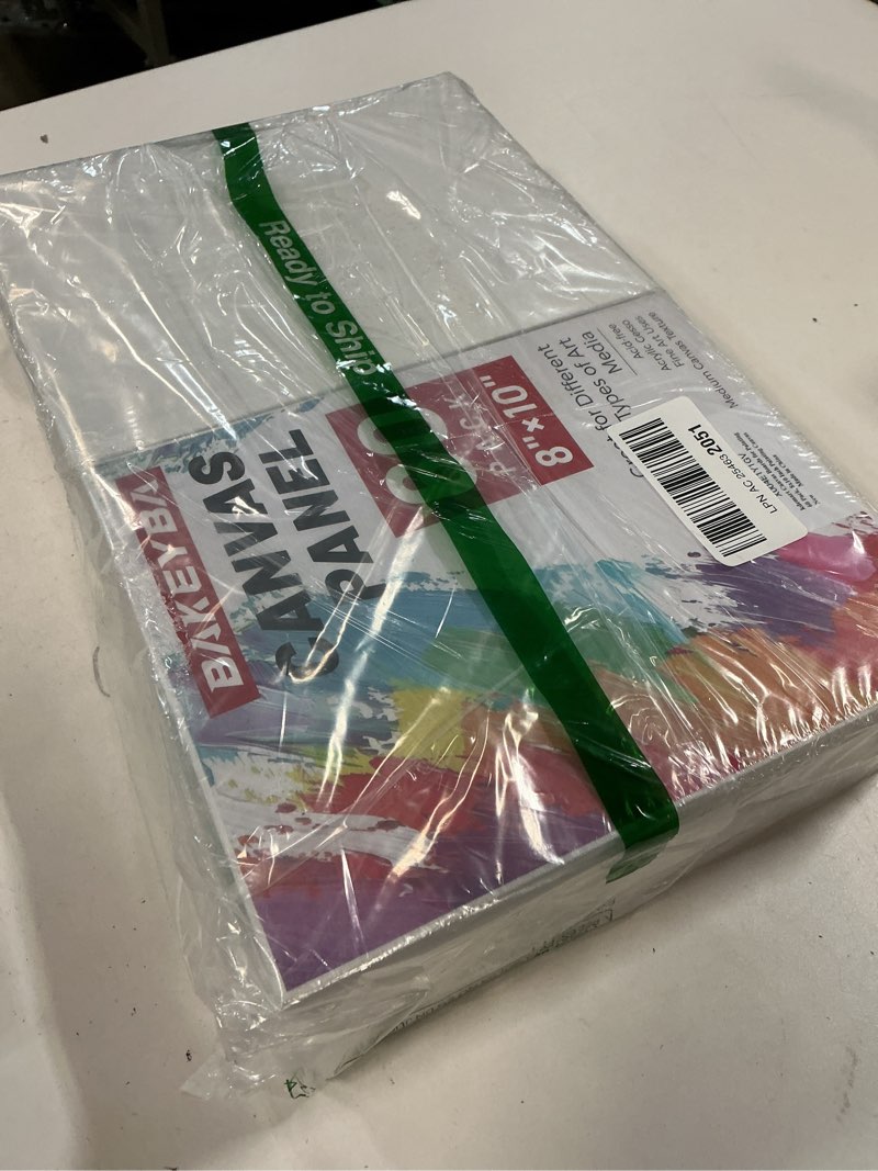 Condition photo showing New/Like New for Canvas Boards for Painting 60 Pack, 8x10 Inch Painting Canvas Panels, 100% Cotton White Blank Art Supplies for Acrylics Oil Watercolor Tempera Paints 8"x10" - 60pcs