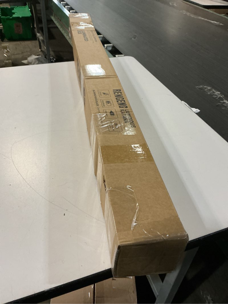 Condition photo showing New/Like New for RENGENG Light Up Sword, 40 Inches Rechargeable Plastic Replica with Belt & Stand, Sword with Original Texture