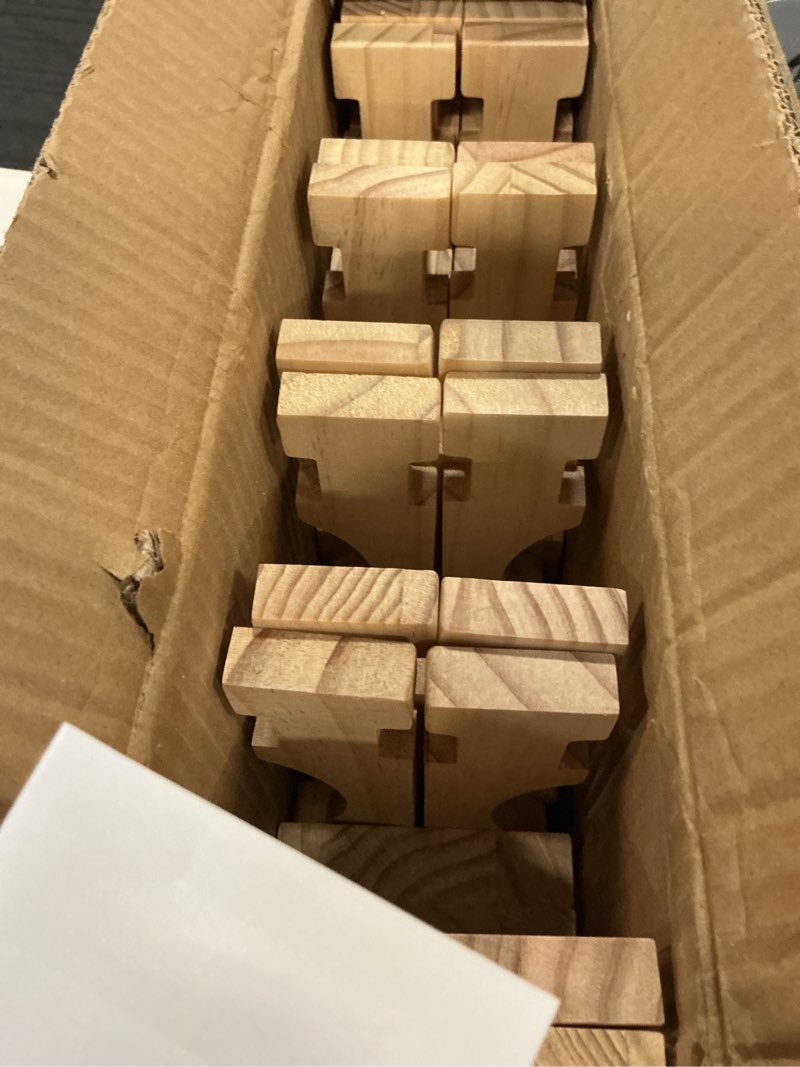 Condition photo showing As Is for Wine Rack Cabinet Freestanding for Floor Wooden Stackable Storage Modular countertop Wood Wine Holder (120bottle)