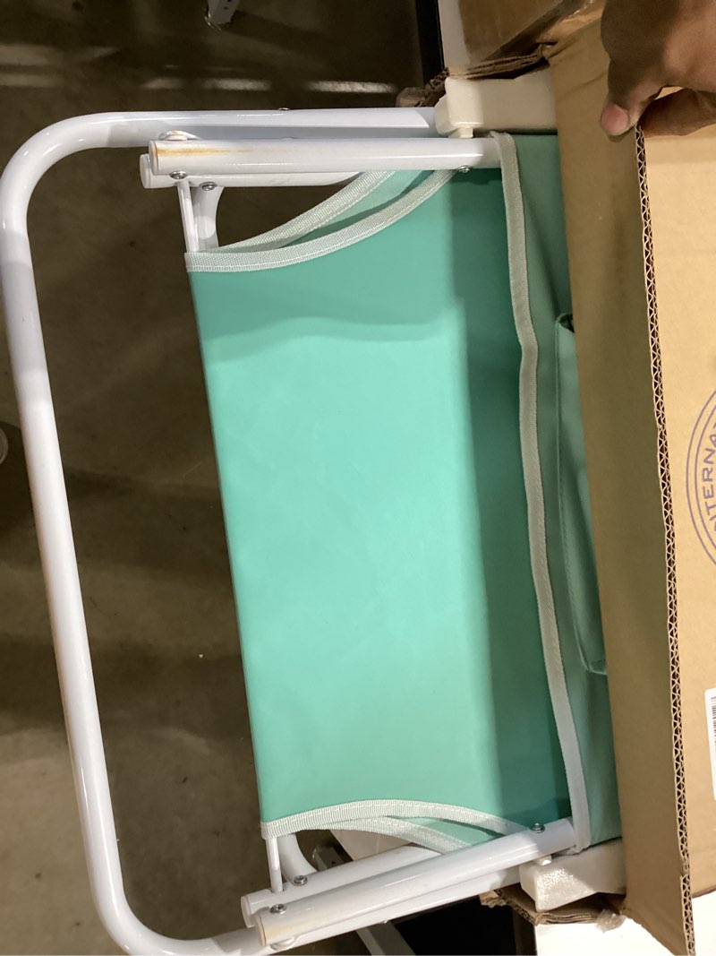 Condition photo showing Good Condition for caribbean joe folding beach chair, 1 position lightweight and portable foldable outdoor camping accessories with carry strap (mint, 200lbs capacity) mint 200lbs capacity