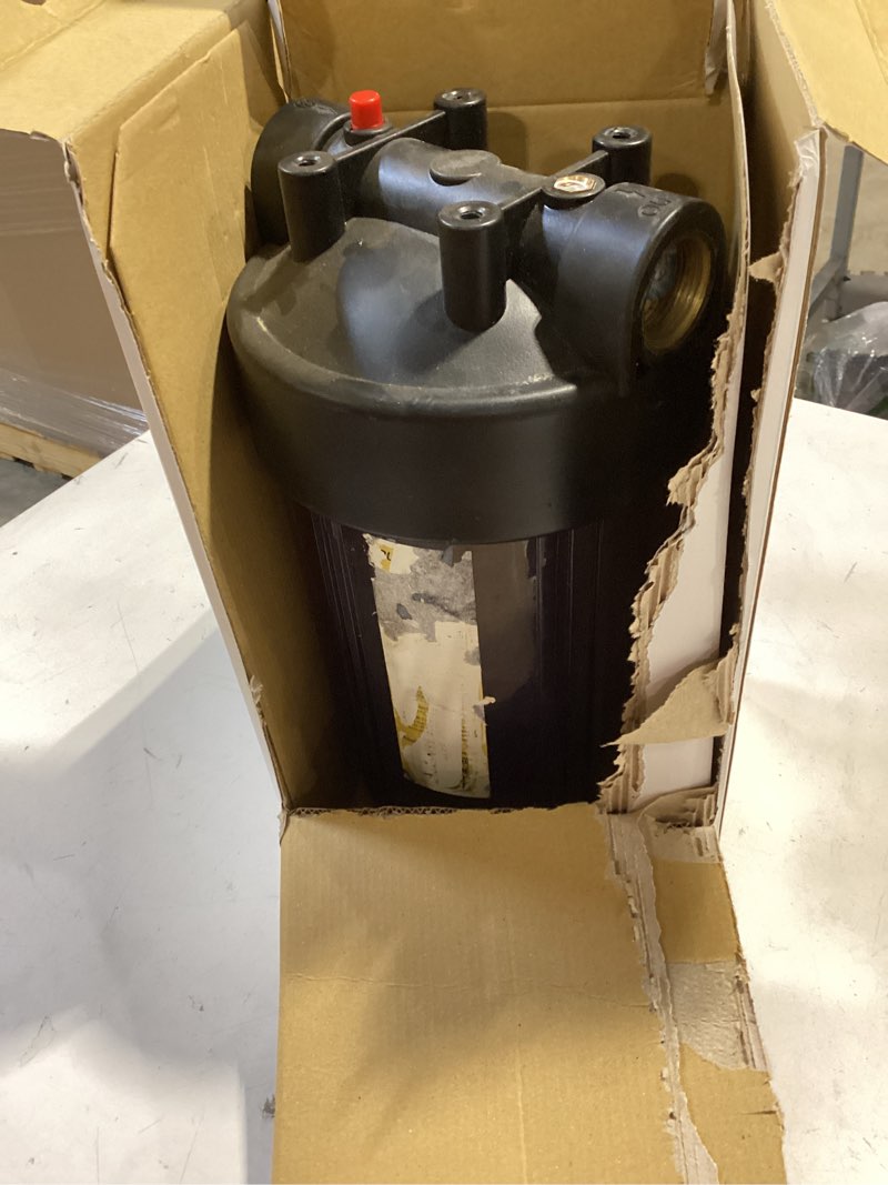 Condition photo showing As Is for whirlpool large capacity whole house water filtration system single-stage 4-gpm
