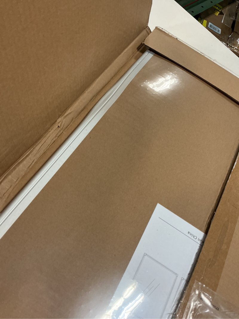 Condition photo showing As Is for vusign magnetic white board kit for wall 24" x 18", 1 dry eraser & 2 multicolor markers & 4 magnetic pins, sliver reinforced aluminum frame for home, school, office 24"w x 17.8"h