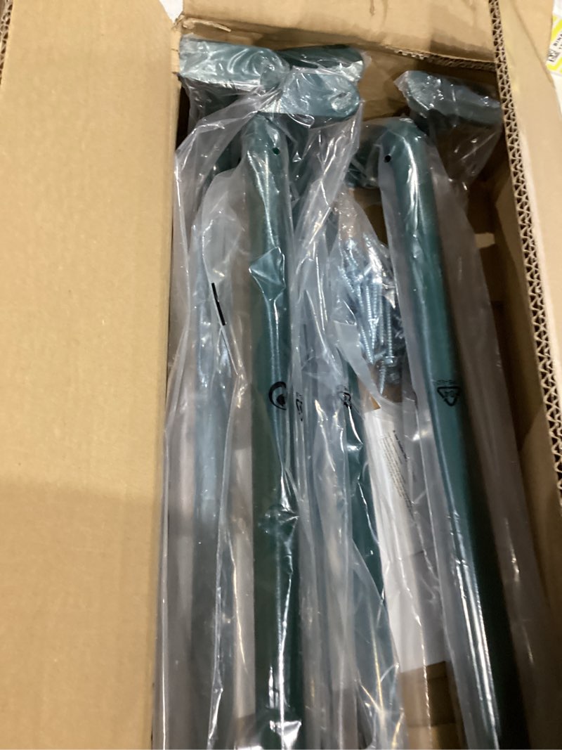 Condition photo showing Good Condition for Barcaloo 22 Inch Grab Handle Bars for Backyard - Set of 6, Green Metal Safety Handles for Kids Indoor or Outdoor for Backyard, Basement Ceiling, Playground Ladder, Jungle Gym, Monkey Bars, Swing Set 22 Inch Green