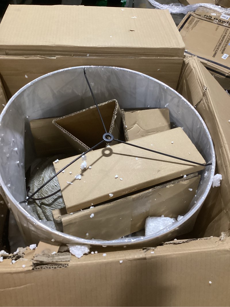 Condition photo showing As Is for Signature Design by Ashley Bernadate Cottage 61" Candlestick Design Floor Lamp, Whitewash