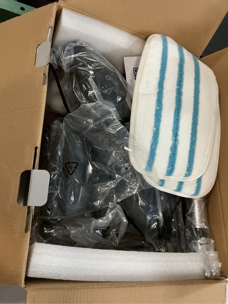 Condition photo showing Good Condition for steam mop, 12-in-1 powerful handheld steam cleaner detachable steam mops for floor cleaning, 565ml removable tank, 23ft power cable, multipurpose steamer for hardwood, tile, grout, furniture black