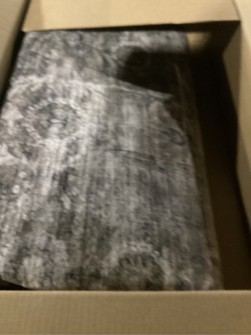Condition photo showing As Is for Area Rugs 5x7 for Living Room Bedroom, Grey Washable Rug, Vintage Retro Boho Rug, Non Slip & Low Pile Faux Wool Thin Carpet for Indoor Dining Room, Dorm and Kids Room(Taupe/Grey 5x7ft) Taupe/Grey 5' x 7' (Rectangular)