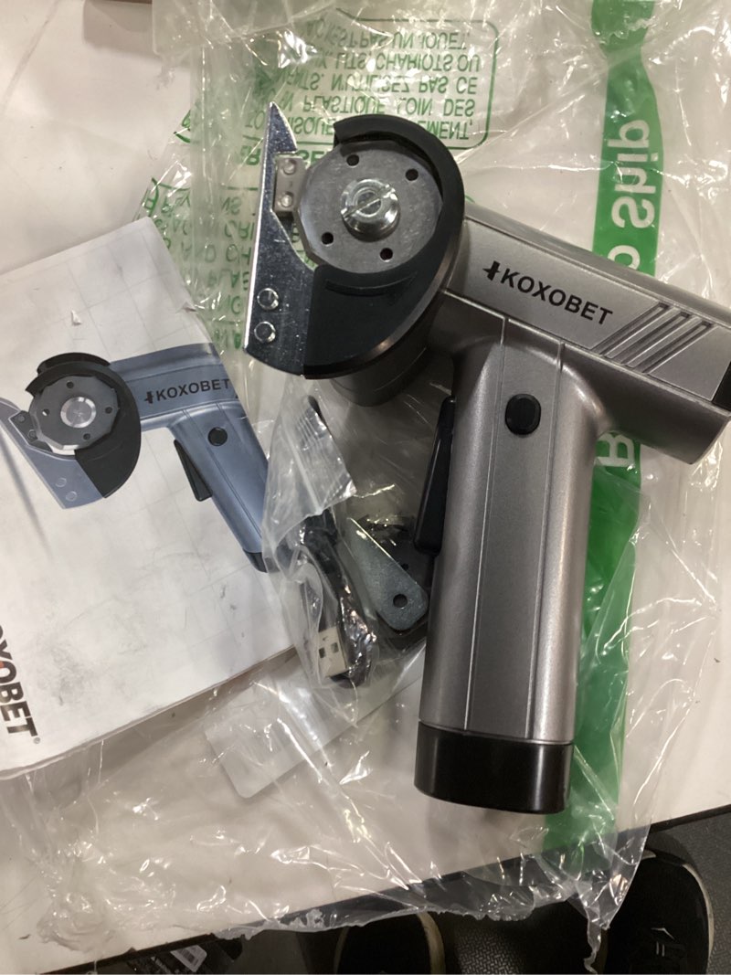 Condition photo showing Good Condition for 2026 upgrade 4.2v cordless cutting tool, cardboard cutter with led display, brushless motor, tungsten steel 3 blades, electric chop saw for fabric, cardboard, leather, carpet- silver