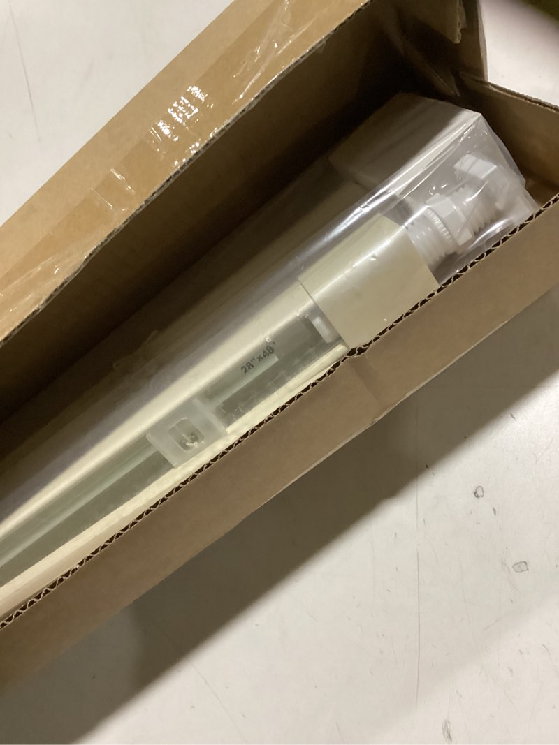 Condition photo showing New/Like New for LazBlinds No Tools No Drill 1" Vinyl Mini Blinds, Cordless Blinds for Windows, Light Filtering Horizontal Window Blinds & Shades, 28" W x 48" H, Cream Cordless-cream 28" W x 48" H