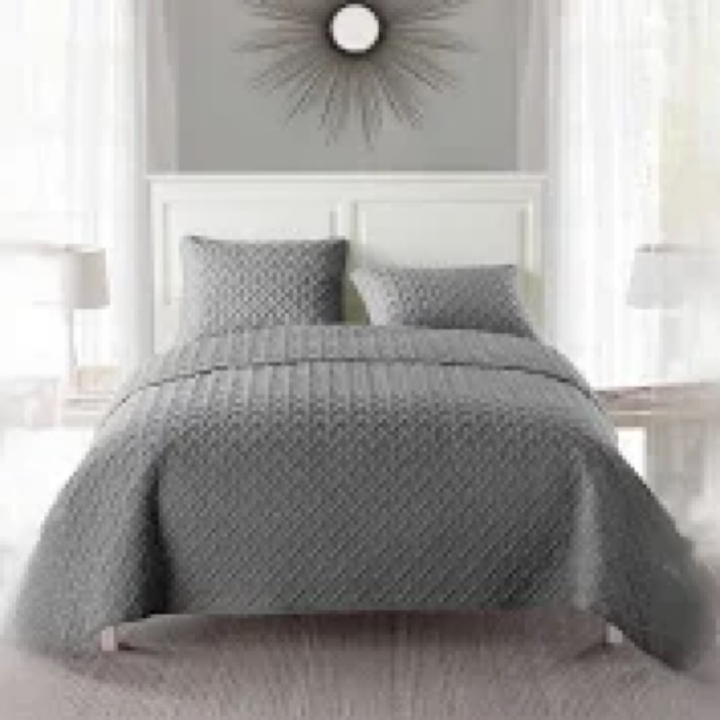 Bedsure California King Comforter Set Grey - Bed in a Bag Cal King Bedding Set 7 Pieces, GentleSoft™