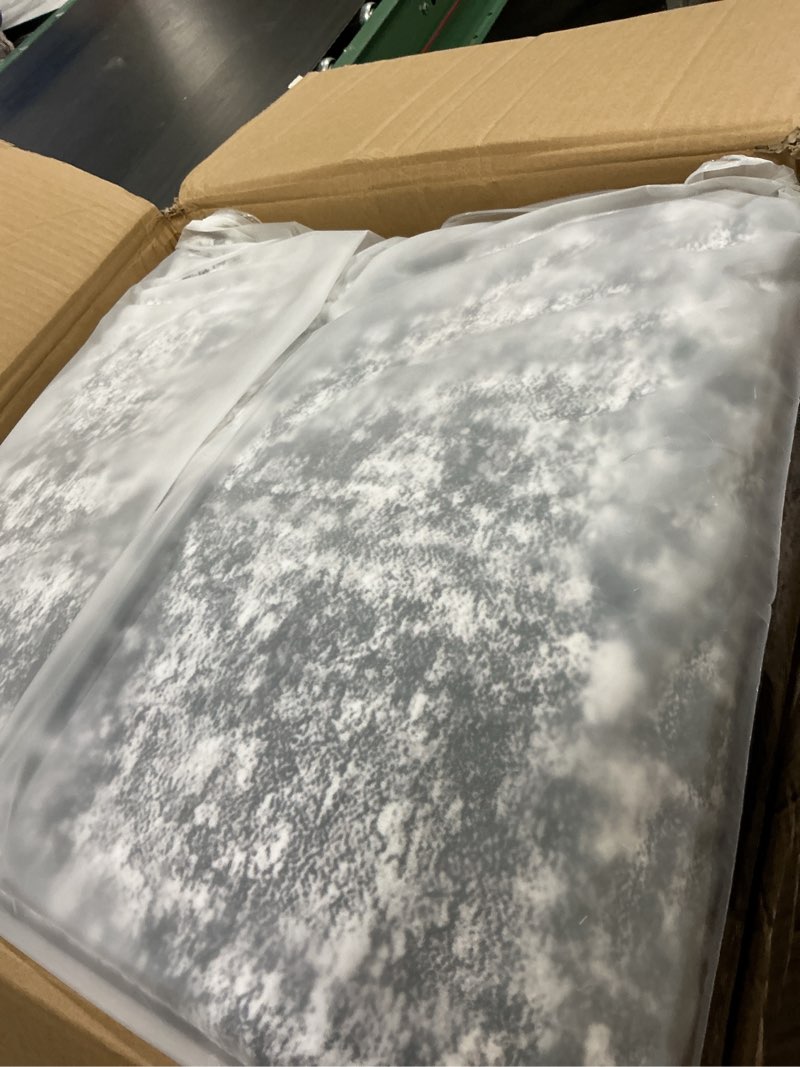 Condition photo showing Good Condition for area rug living room rugs - 9x12 large soft indoor neutral modern abstract low pile washable rug carpet for bedroom dining room farmhouse home office - grey grey 9' x 12' (rectangular)
