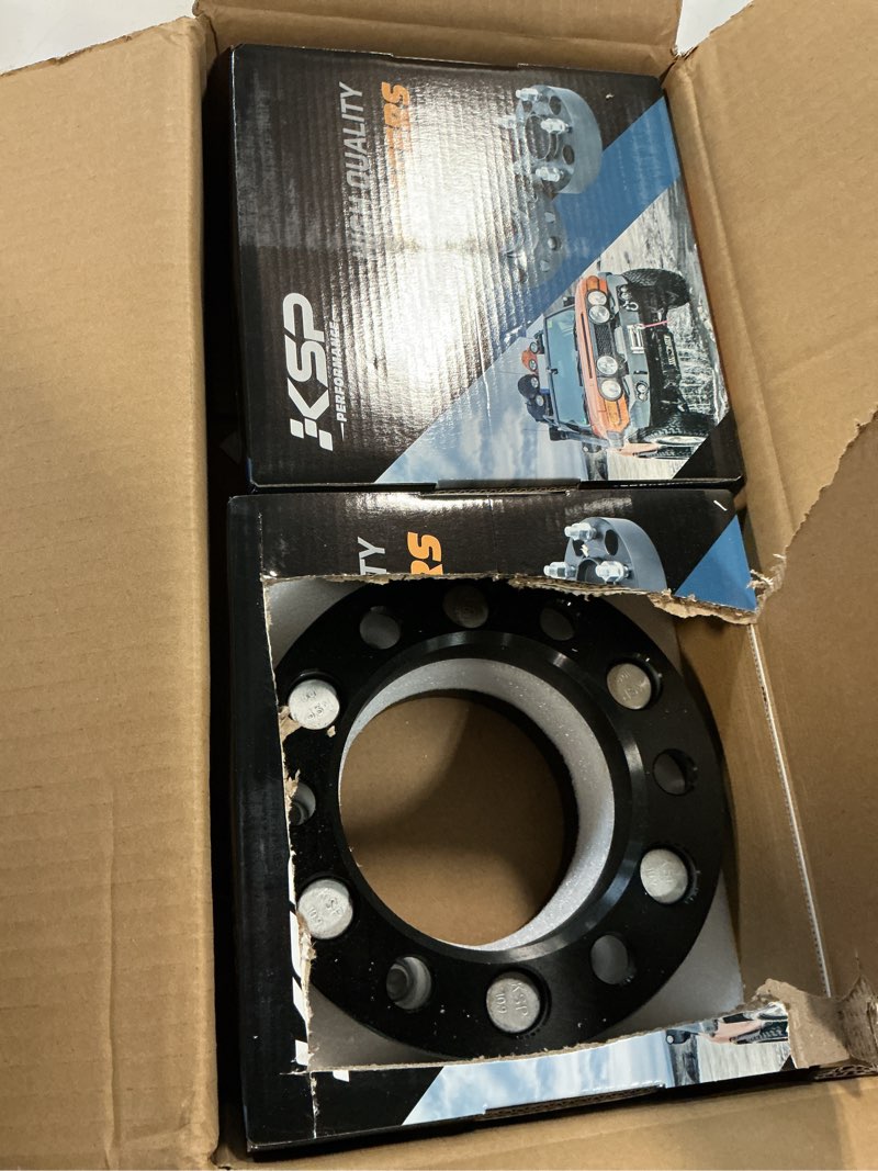 Condition photo showing Good Condition for 6x5.5 wheel spacers, ksp forged 1"(25mm) 6x139.7mm to 6x139.7mm thread pitch m12x1.5 hub bore 108mm adapters for tacoma 2005-2023, 4runner tundra fj land cruiser black, not hubcentric no lip 1inch-tacoma1995-2023 dark