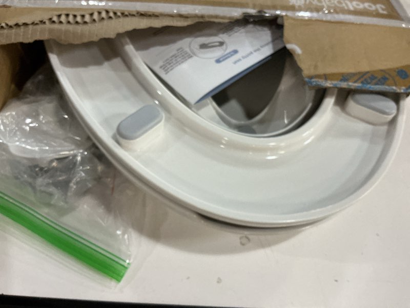 Condition photo showing As Is for jool baby quick flip toilet seat with built-in potty & splash guard for toddler training, slow close (elongated) oblong