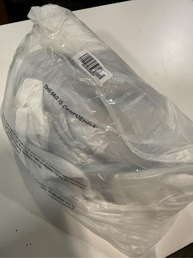 Condition photo showing Good Condition for textured cotton room darkening curtain, 48x108, white