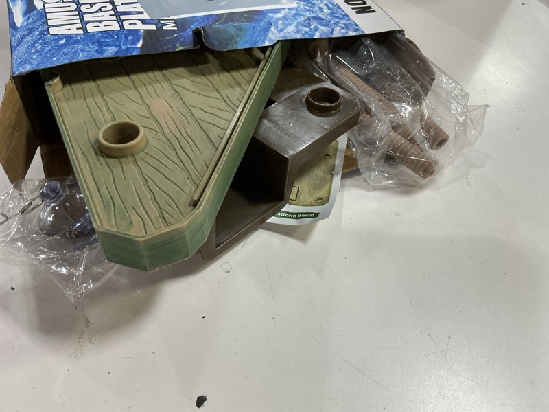 Condition photo showing New/Like New for keedolla floating turtle pier and basking platform, turtle basking platform ramp tortoise reptile floating docks climbing ladder for crabs, frogs, newts, salamanders - medium medium - 20 gallon or larger fish tank