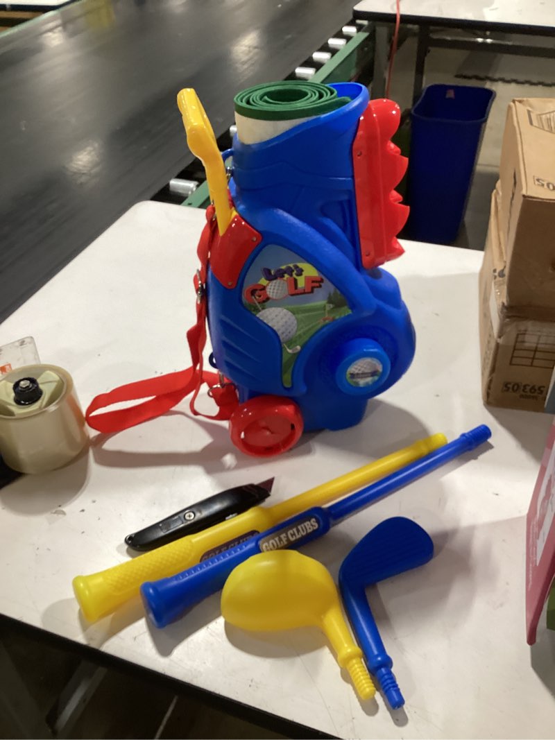 Condition photo showing Good Condition for liberry toddler golf set for 2 3 4 years old girls boys, upgraded kids golf clubs set with golf cart, putting mat, outdoor indoor sports toy birthday gift, pink