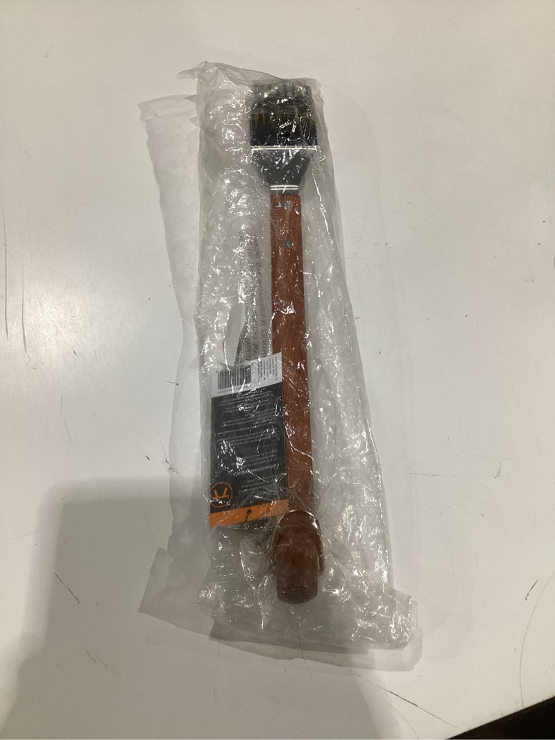 Condition photo showing Good Condition for outset qb40 rosewood collection grill brush with replaceable bristles and scraper