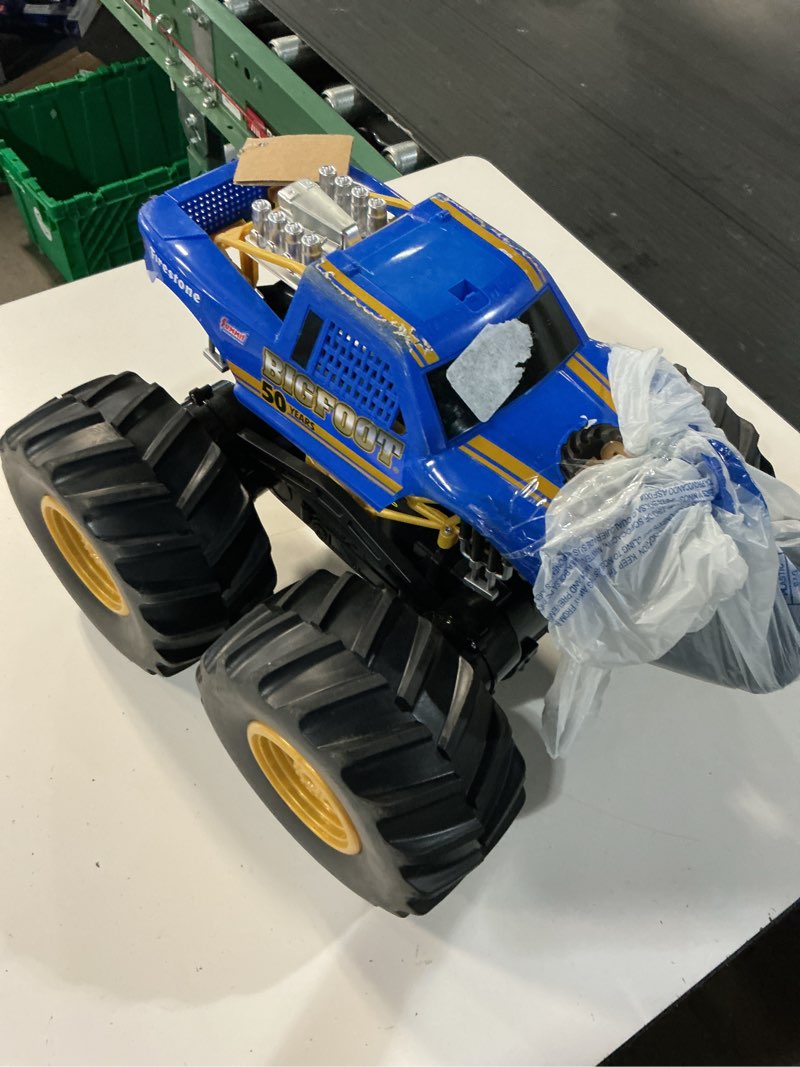 Condition photo showing As Is for adventure force (1:10) 50th anniversary bigfoot remote control monster truck, wr5-10m51u-bl
