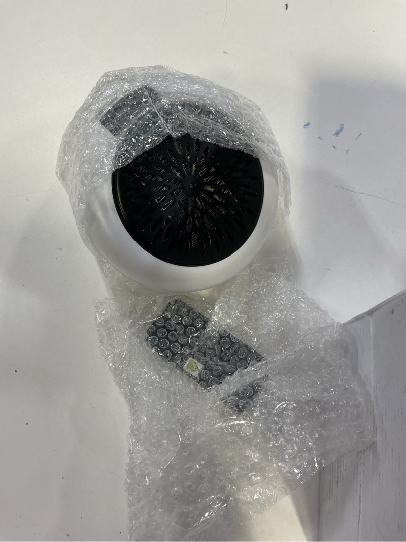 Condition photo showing As Is for Meonum 2 Pack Small Space Heater, 500W Portable Electric Small Heater with Adjustable Thermostat and Timer, Overheat Protection and LED Display, Quiet Space Heater for Office Desk Indoor Use (White)