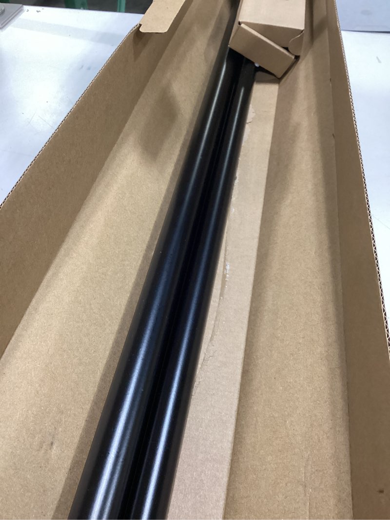 Condition photo showing Good Condition for double curtain rod 36 to 72 inch, hotozon 1 inch heavy duty double curtain rods for windows 24 to 68 inches(2-5.6 ft), telescoping drapery rod with simple end finials, black black 36-72"