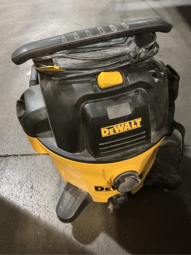 Condition photo showing As Is for dewalt stealthsonic quiet 9-gallon 5 hp corded wet/dry shop vacuum with accessories included