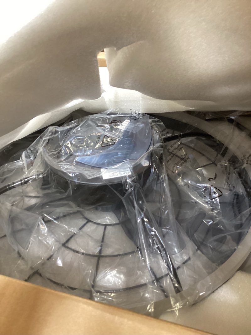 Condition photo showing New/Like New for zmishibo low profile ceiling fans with lights and remote, 20 inch flush mount ceiling fan with light, 3000k-6000k dimmable fandelier led fan light, 6 wind speeds black ceiling fans for bedroom black 20 inch