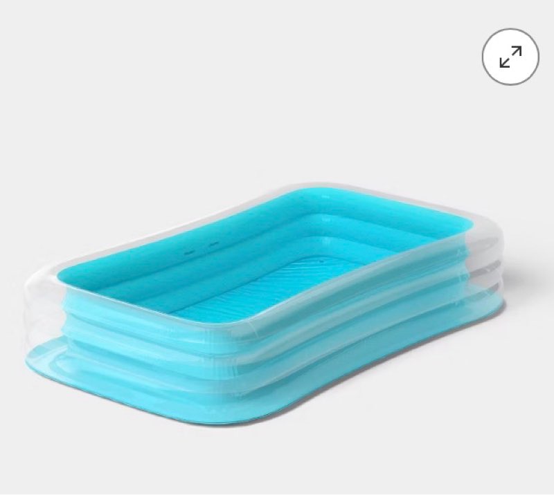 Family Rectangle Kiddie Pool - Sun Squad™ Dimensions (overall): 22" (H) x 120" (W) x 72" (D)